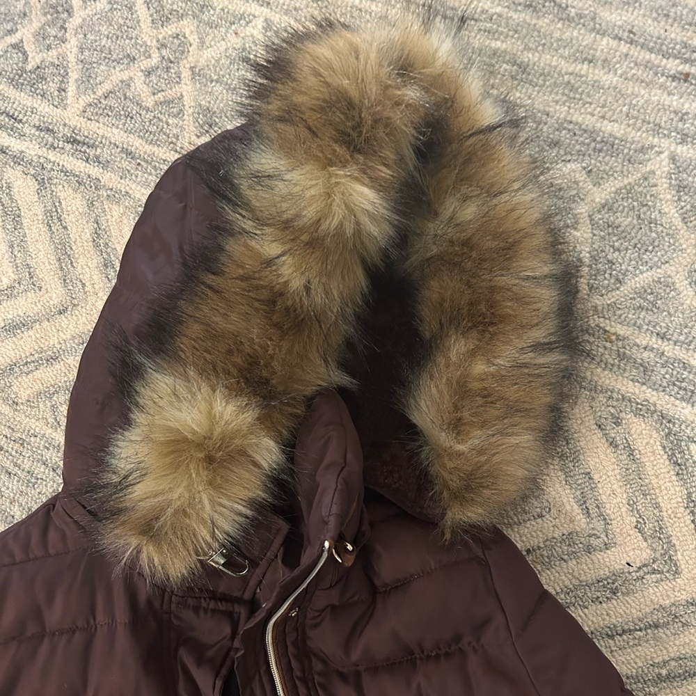 Vince Camuto Faux Fur Puffer, Sz S - Picture 5 of 6